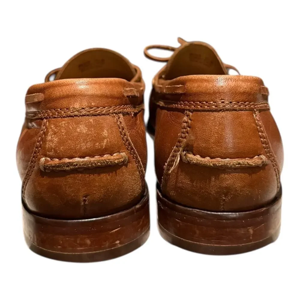 Cole Haan Pinch Men’s Tassel Kilted Leather Moccasin Cognac Brown Size 9.5 M